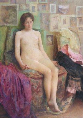 marie kroyer Henri Royer Nu dans l'atelier oil painting picture